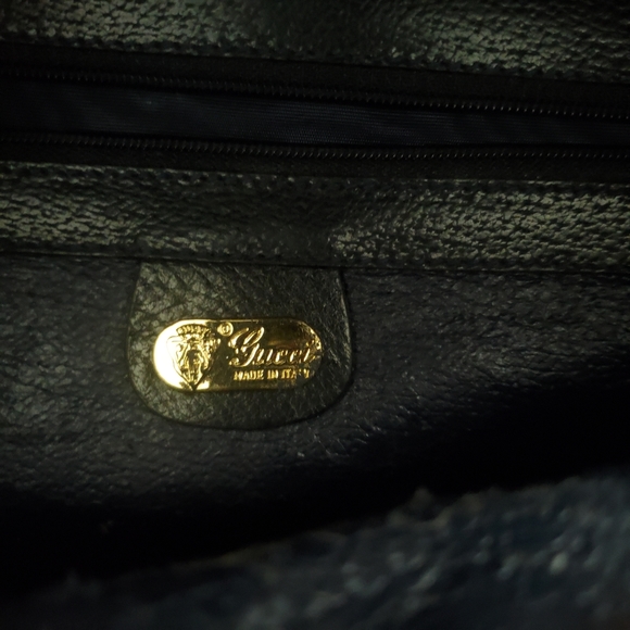 VTG Gucci Navy Monogram Canvas Attache Briefcase - Picture 9 of 14